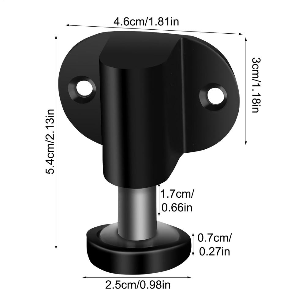 

Дверные упоры для внутренней двери Магнитный держатель двери Стопор Напольный монтаж Регулируемый Без сверления Защелка для гостиной Спальни Кухни чёрный