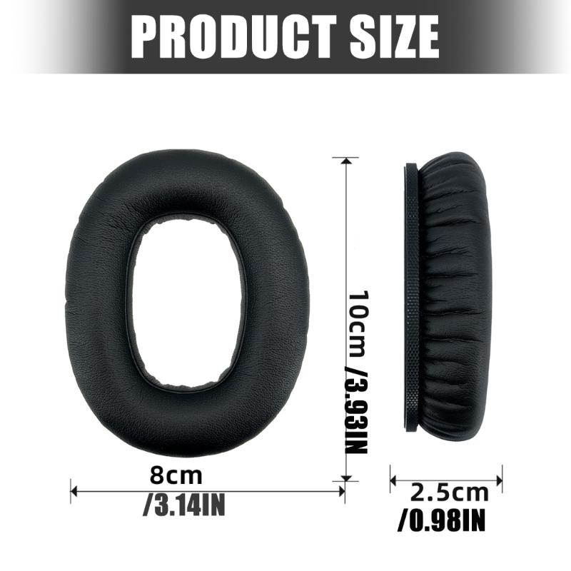 Ear Cushions Protein Leather Soft Earpads Noise Isolation Ergonomic for Monitor 3 Active Noise Cancellation Headphone