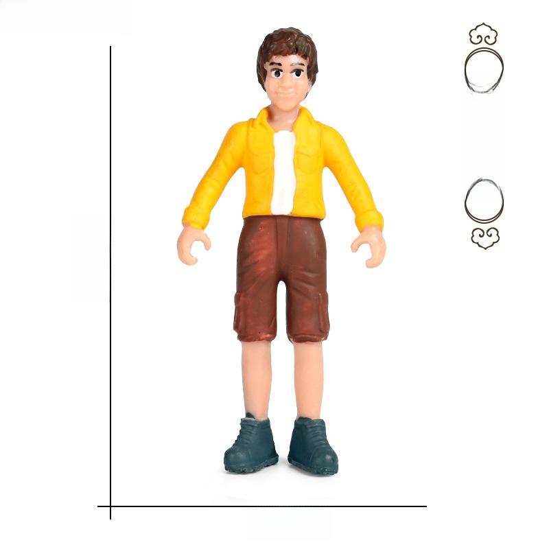 Farm Pasture Simulation Plastic Doll Model Ornament Farmer Worker Animal Woman