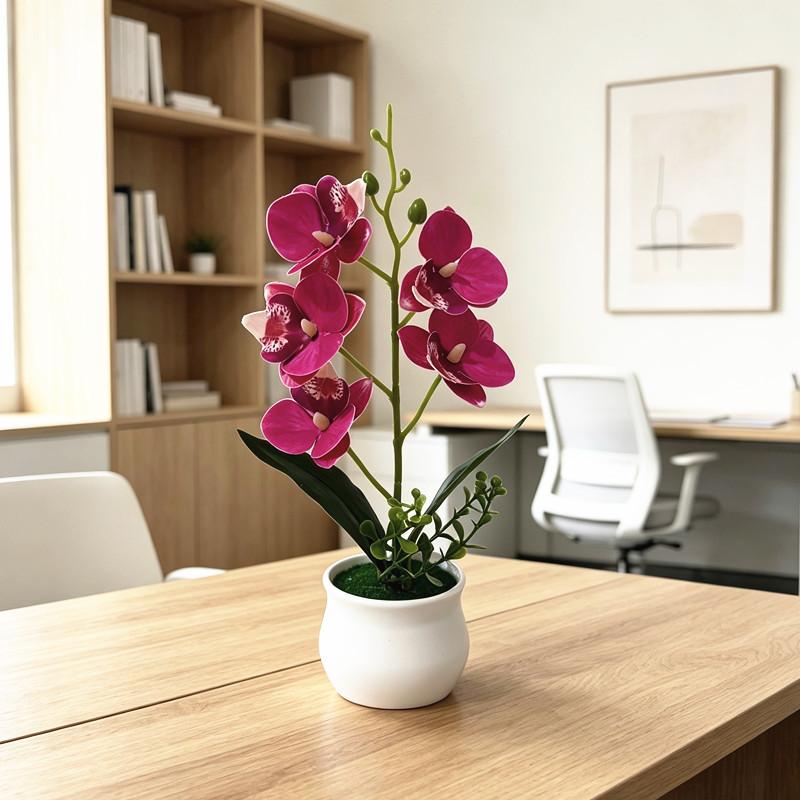 Butterfly Orchid Wedding Table Centerpiece With Plastic Material For Photography And Decor