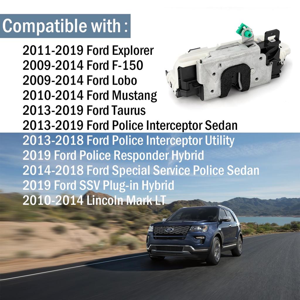 Qagea Door Lock Latch Actuator Fits For Ford F-150 2009-2014, Explorer 2011-, Mustang 2010-2014, Taurus 2013-, Replace 9L3Z5421812A 937-629 (Front