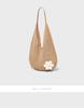 Large Capacity Floral Knitted Beach Tote - Stylish Woven Shoulder Bag for Women
