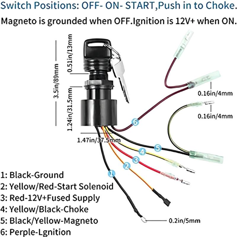 Outboard Motor Ignition Switch Lock Set For Mercury Mariner Control Box 40 45 50 60 90 115 150 225Hp 87-17009A5 Outboard Sierra