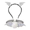 Flower Headband Necklace Set Mesh Halloween Hair Hoop Cute Bat Wings Hairband  Women