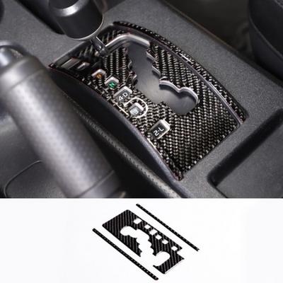 3PCS Carbon Fiber Gear Shift Panel Cover Trim For Toyota FJ Cruiser 2007-
