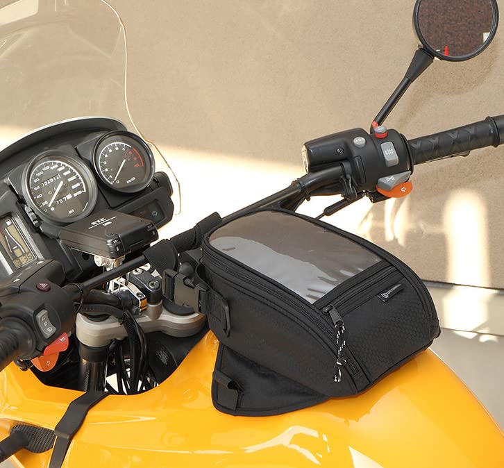 DEGNER Magnetic Tank Bag Piping BKRDP Black/Red NB-117MAG