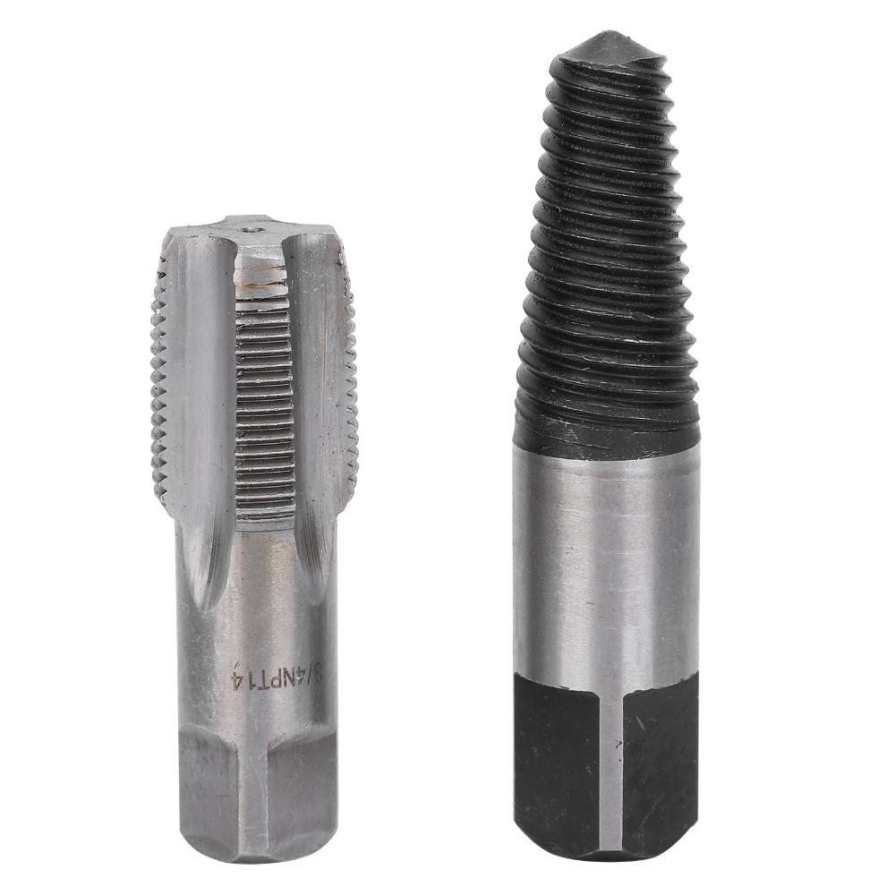 2pcs 3/4 Inch Size Broken Screw Remover Steel Material Pipe Extractor Tool Broken Screw Removal