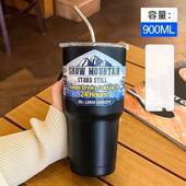New high-end accompanying coffee cup pure titanium thermos cup girls cup large capacity car portable straw cup