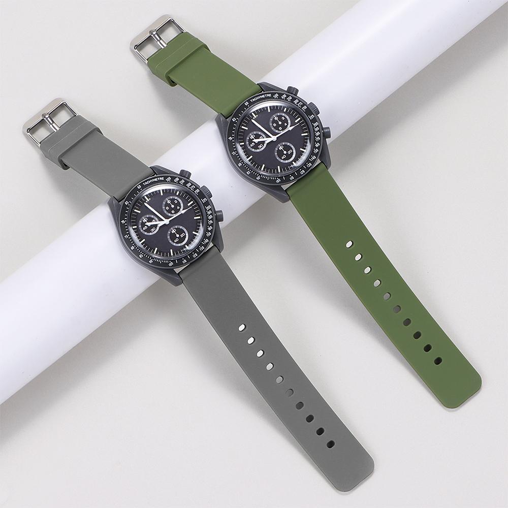 12/14/16/18/20/22/24mm Silikon Uhrenarmbänder Weiches Schnellverschluss Gummi Uhrenarmband für Samsung Galaxy für Huawei UhrenarmbänderGürtel