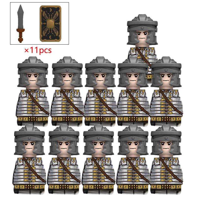 1PCS Medieval Military Rome War Action Figures Army Figures Building Blocks Helmet Weapons Accessories Kids for Toys Gifts