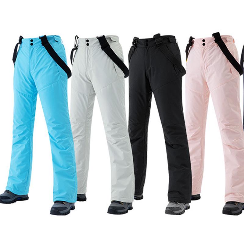 Unisex Winter Ski Pants: Warm, Thick, Windproof, Waterproof for Alpine Skiing & Snowboarding