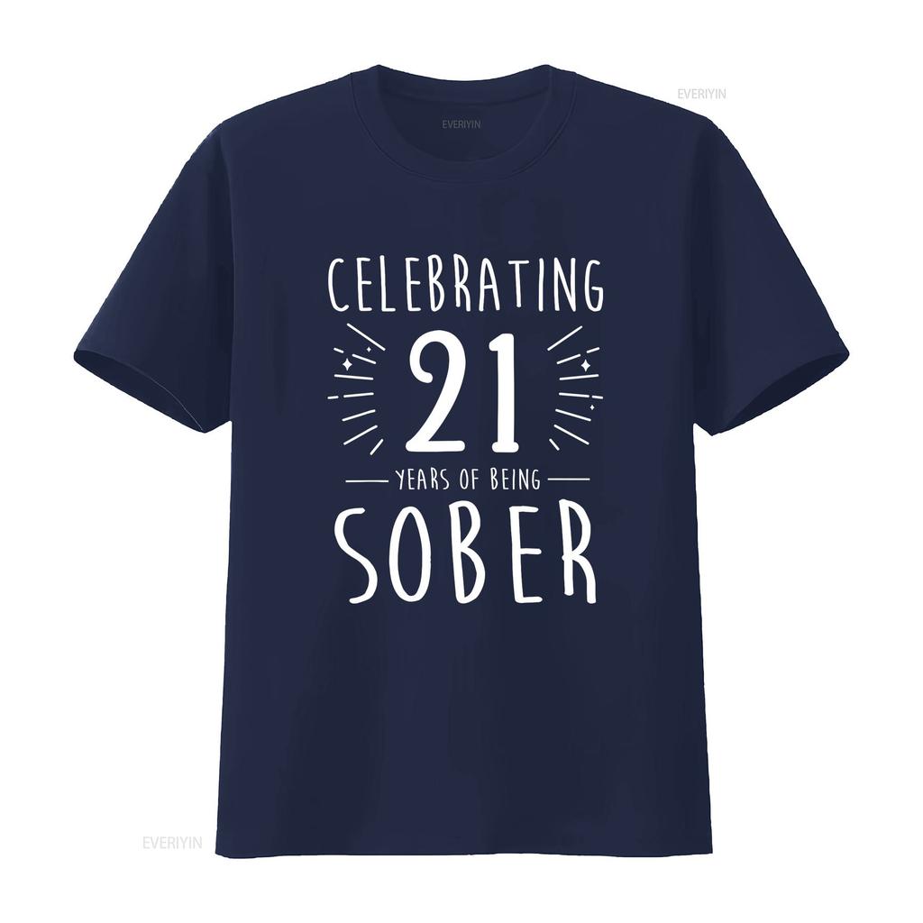 Celebrating Years Sober Sobriety Anniversary AA Recovery T Shirt vintage Washed Stretched fashion homme streetwear