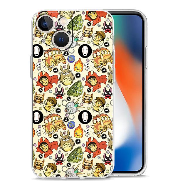 Totoro Soft Phone Case for iPhone 11 Pro 8 7 6S X XS 12 Pro Max 14 Plus XR 13 Mini SE 14Pro 11 Cartoon Cute Japan Anime Cover