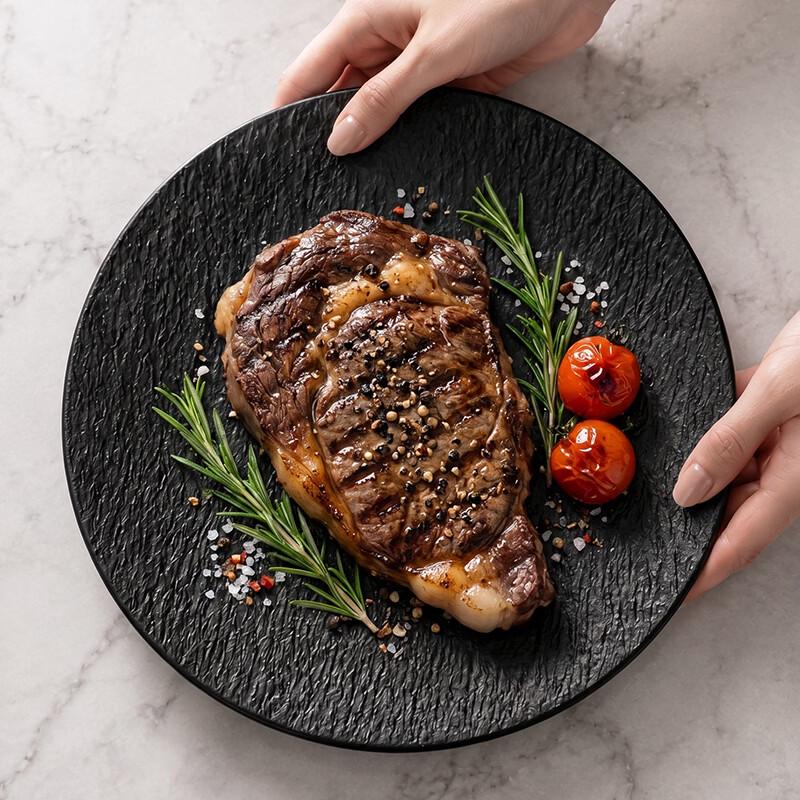 Baijie Ceramic Frosted Dinner Plate