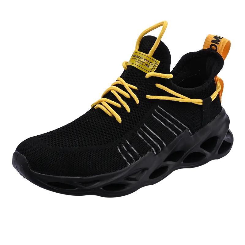 

2024 модные кроссовки для бега на подошве с лезвием, мужские летающие вязаные кроссовки, женские повседневные кроссовки, уличные гоночные кроссовки 36 чёрный