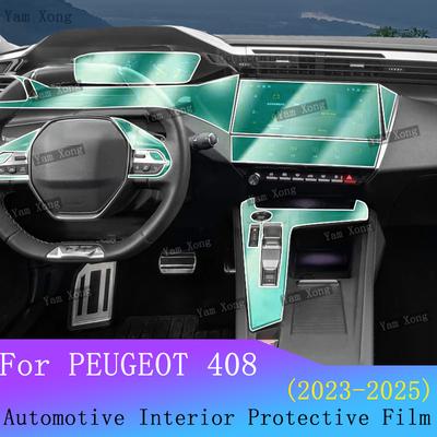 Für Peugeot 408 Vollständiges Set Innenfolie Schalthebelblende PPF Transparenter Schutzaufkleber GPS-Navigationsbildschirm Kratzfester Film