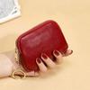 Einfarbige Geldbörse aus echtem Leder Weiche Mini-Clutch-Tasche Modische Münzbörse aus Rindsleder Männlich/Weiblich