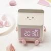 Mini Creative Milk Box Digital Alarm Clock LED Digital Display Time/date for Bedroom Cute Digital Desktop Clock Home Decoration