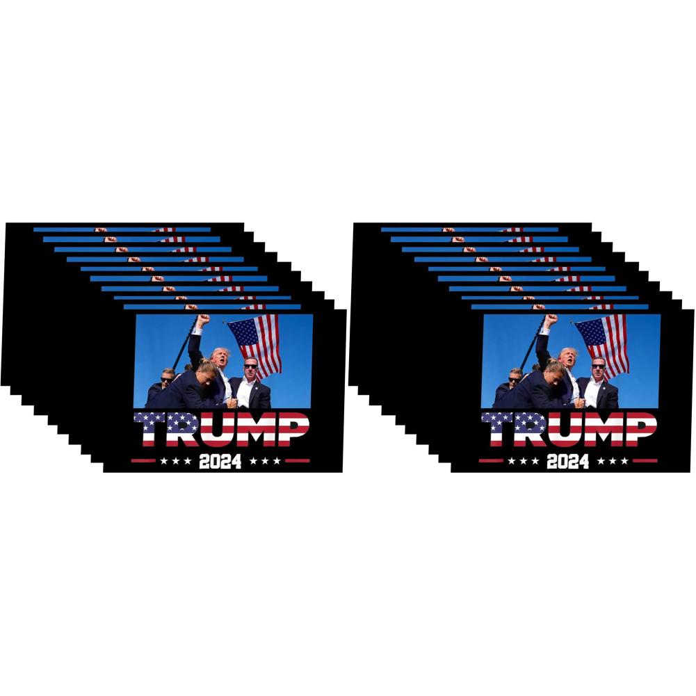 10-50Pcs Trump Assassination Stickers Trump American Flag Sticker Trump Assassination Vinyl Decal Sticker for Car Truck Laptop