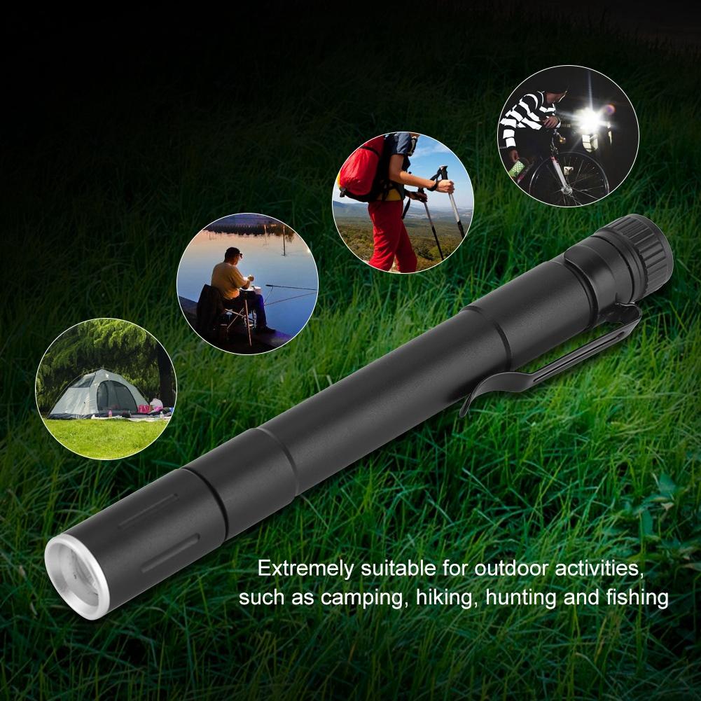 Aluminum Alloy High Power LED Flashlight Outdoor Camping Torch Lamp Light 3 Levels Black