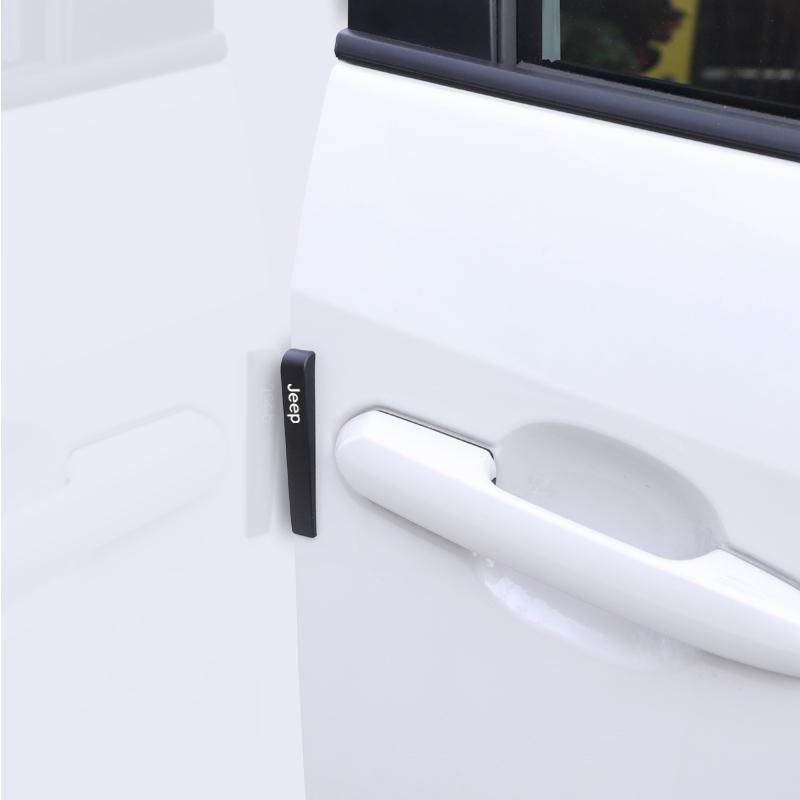 6Pcs Car Door Mirror AntiCollision Strip Anti Scratch Sticker For Jeep Renegade Wagoneer Avenger Recon Wrangler JK Gladiator