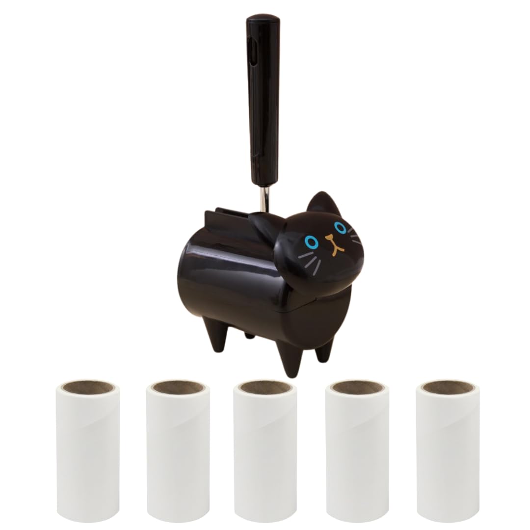 

Портативный роликовый липкий очиститель ковров, кошка, очиститель, ролик, лента, уборка, [CocoFill] (черный) чёрный