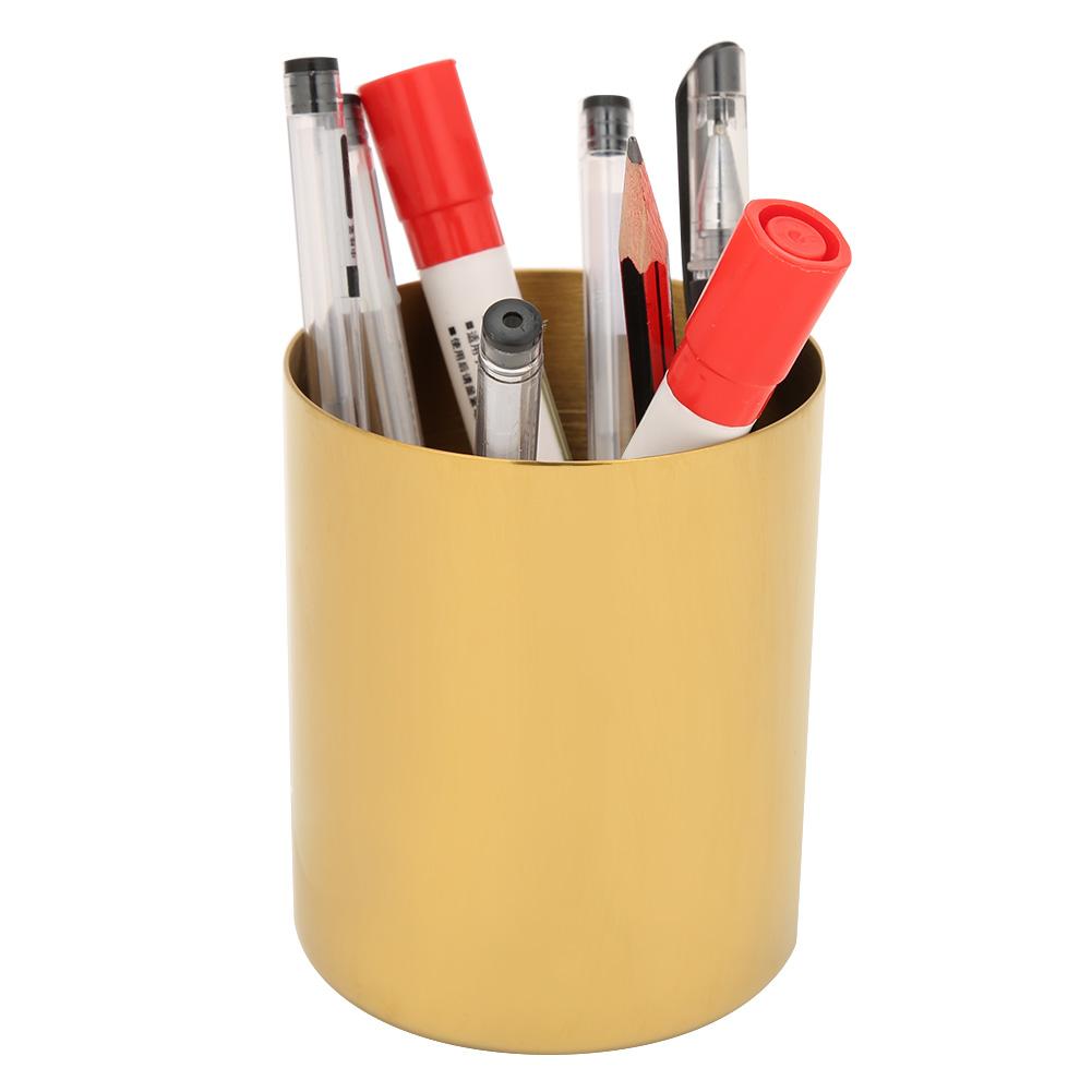 Stiftehalter aus Edelstahl, Tischvase, Make-up-Pinselhalter, Schreibtisch-Organizer