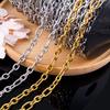 0.5M 1M Geometry Open Ring Round Necklace Chain Stainless Steel Circle Link Chains DIY Women Bracelets Jewelry Making Body Chain