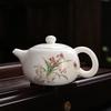 Elegant Orchid Mutton-fat Jade Porcelain Kung Fu Tea Set