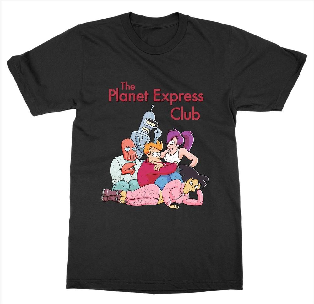 Клуб Planet Express  Футурама  Футболка Смешная футболка Подарок Все размеры S-4XL LI1173 Унисекс Футболка M