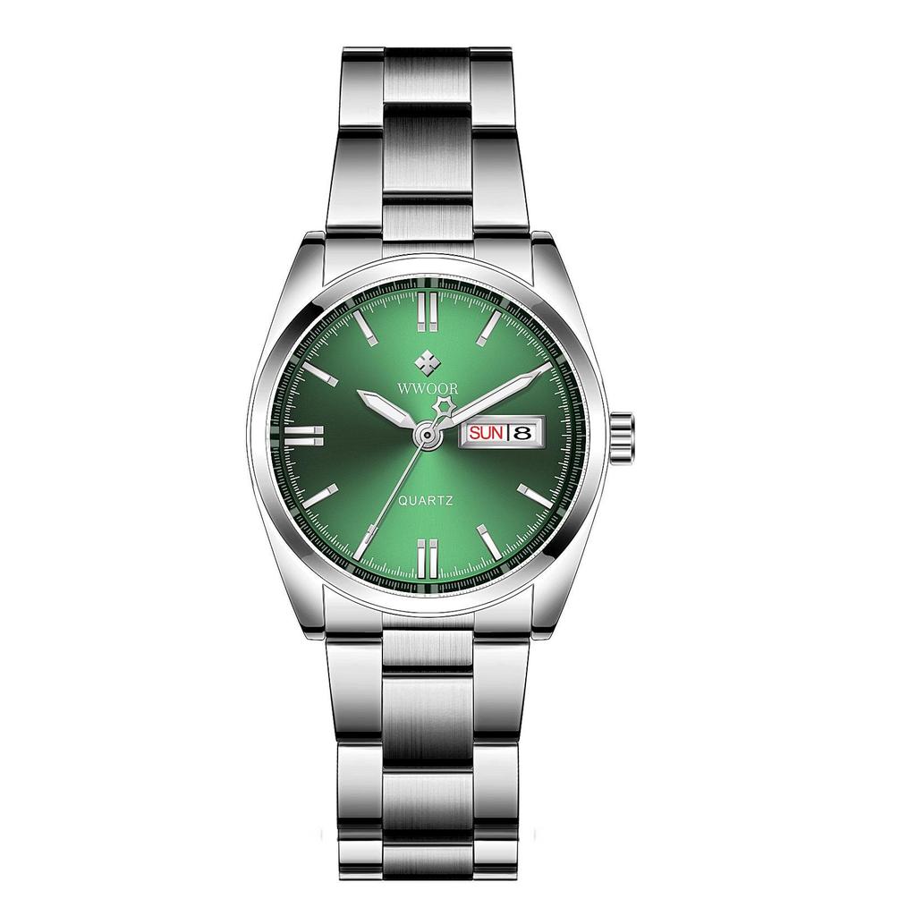WWOOR New Women Fashion Dress Quartz Watches Lady Stainless Steel Waterproof WristWatch Simple Clock