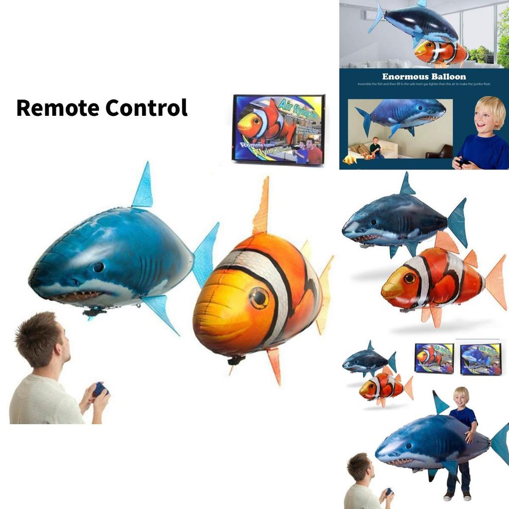 Remote Control Flying Shark Clownfish Balloon Helicopter For Kids Stunning Gift Idea