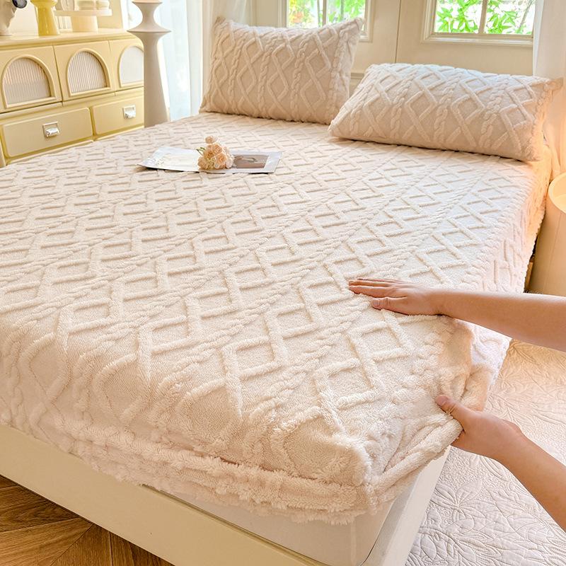 Winter Bed Sheet Home Bed Cover Plush Warm Bed Sheet 90 * 200cm