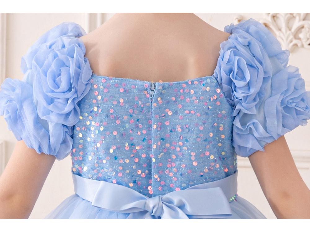 Girls' Flower Puff Tulle Dress - New Style Formal Skirt for Birthdays & Parties