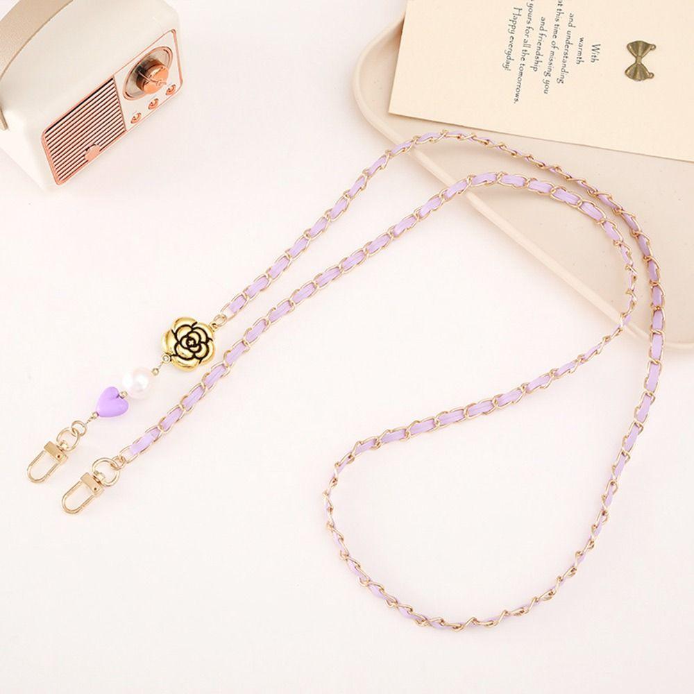 Pearl String Long Bag Chain Leather Crossbody Chain Key Hanging Chain Mobile Phone
