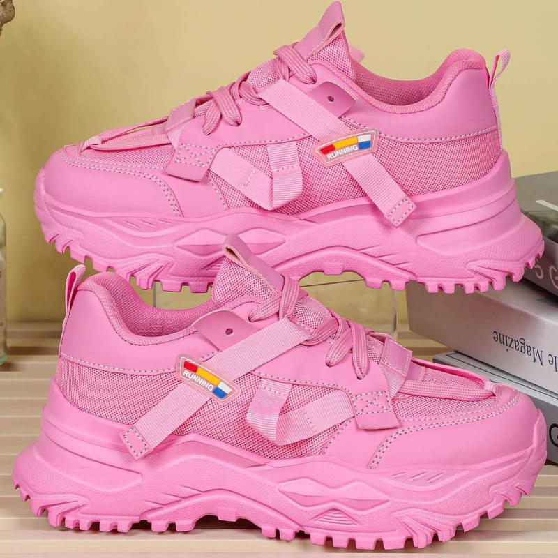 Sneakers Piattaforma Verde Fluorescente Scarpe Casual Chunky Sneakers da Donna Scarpe Sportive Traspiranti Sneakers con Suola Spessa Scarpe da Donna