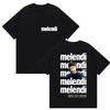 Chanteur Melendi Tournée 2026 Album Merch T-shirt Unisexe Femmes Rétro Gothique Hip Hop Ample Confortable Coton T-shirt Street Wear