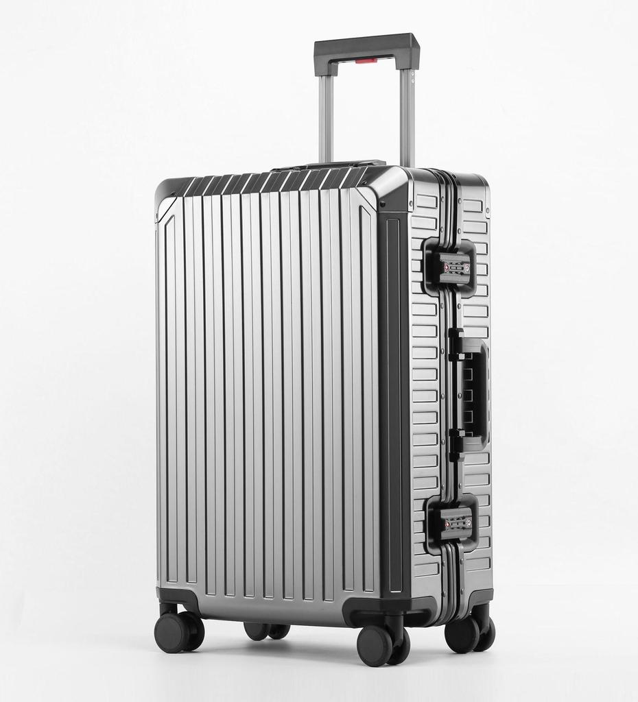 Aluminum-Magnesium Alloy Trolley Case with Universal Wheels