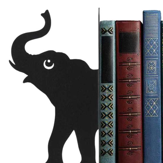 1 Pair Cute Cat-Shaped Bookends Decorative Wooden Book Stoppers for Shelves Desks Corner Shelf Organizer Adorable Home Office Decor Gift for Cat