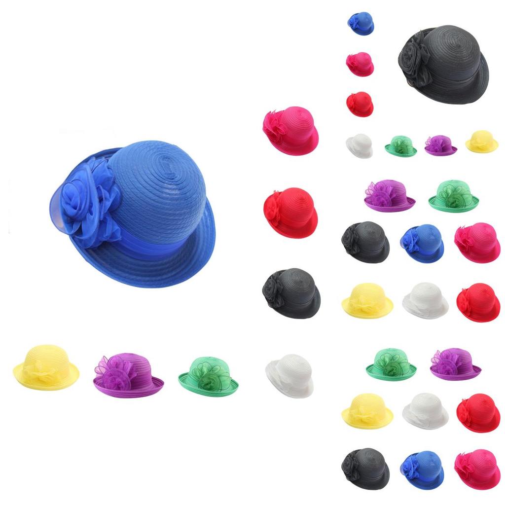 Classic Womens Derby Tea Party Organza Bowler Sun Hat With Vintage Flair