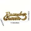 Resin Ramadan Letter Ornaments Gold Ramadan Table Ornament  Party Decorations