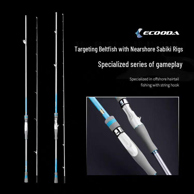 Ecooda Ultra-Light White Croaker Inshore Fishing Rod - High Sensitivity for Squid & Mackerel