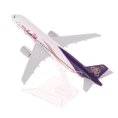 Modelo de Avión de Metal de 16 cm Réplica Thai Smile 320 Escala de Avión Aviación Fundición a Presión Miniatura Arte Decoración para el Hogar y la Oficina Juguete Regalo