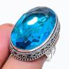 Natural Swiss Blue Topaz Gemstone 925 Sterling Silver Jewelry Ring Size 8 Q7C92