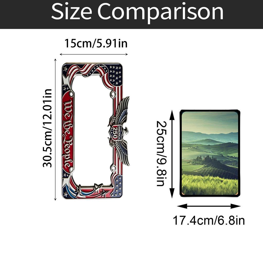 2D Decorative License Plate with Stylish Design for Car Front and Rear