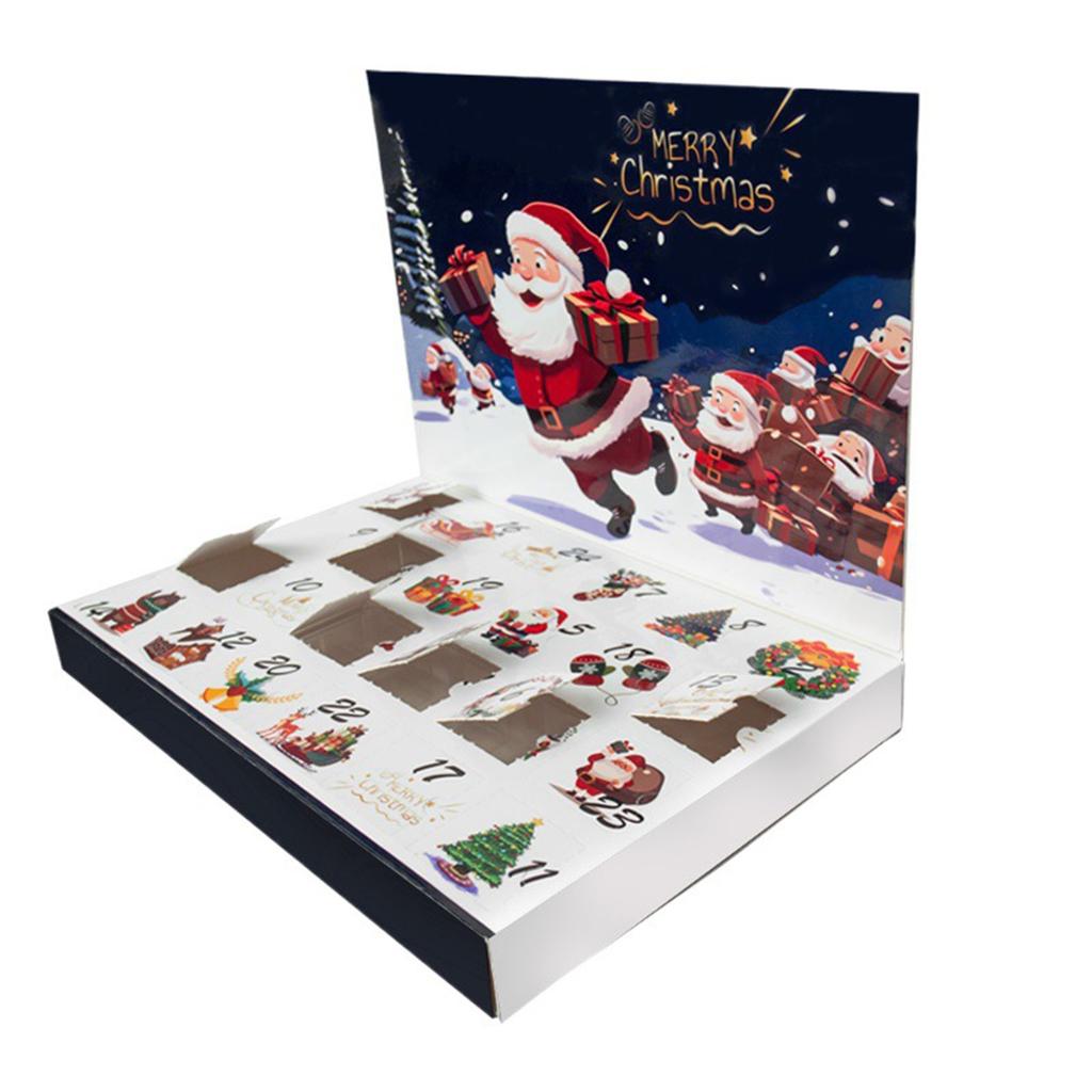 Vánoční adventní kalendář krabička krabička vločka odpočítávací kalendář krabička