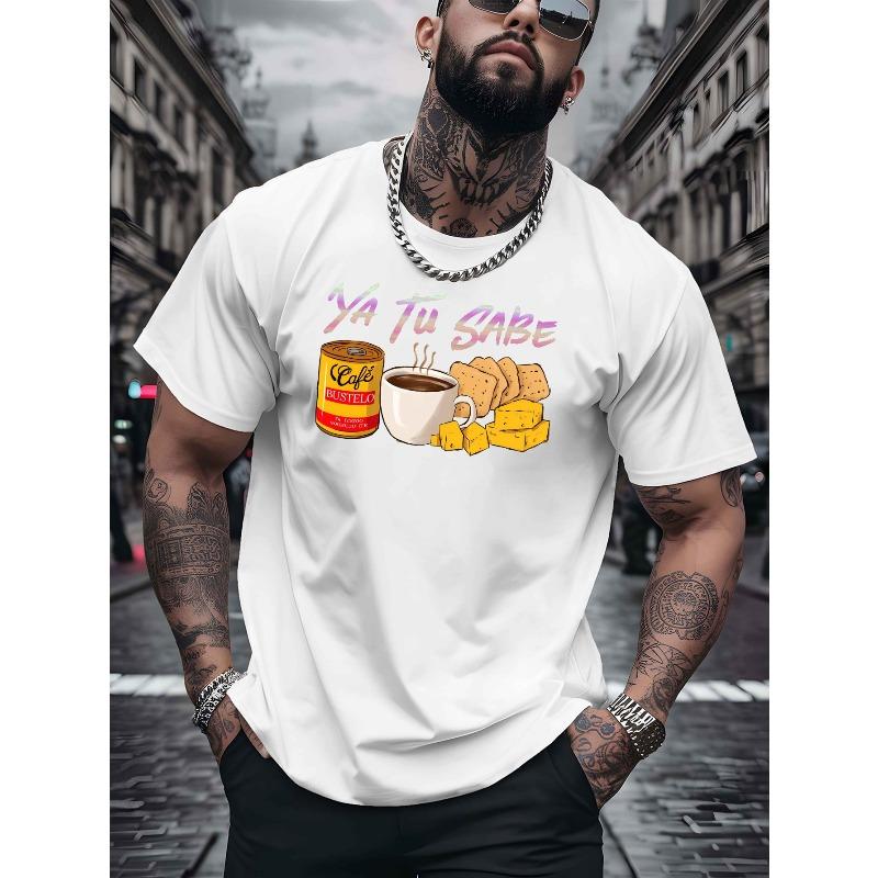 European Size YA TU SABE New Summer Outdoor Men'S Short-Sleeved T-Shirt Summer Fashion Trend Top Printed Men'S Bottoming Shirt Spring Round Neck Top