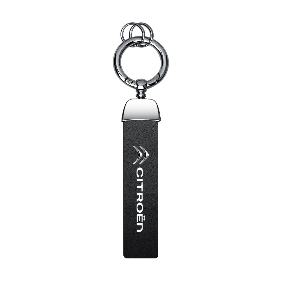 Metal/Leather Keychain Hand-Woven Key Rope Key Ring Key Holder For Citroen C1 C2 C3 C4 Saxo C4L C5 C6 C8 Xsara Picasso Berlingo