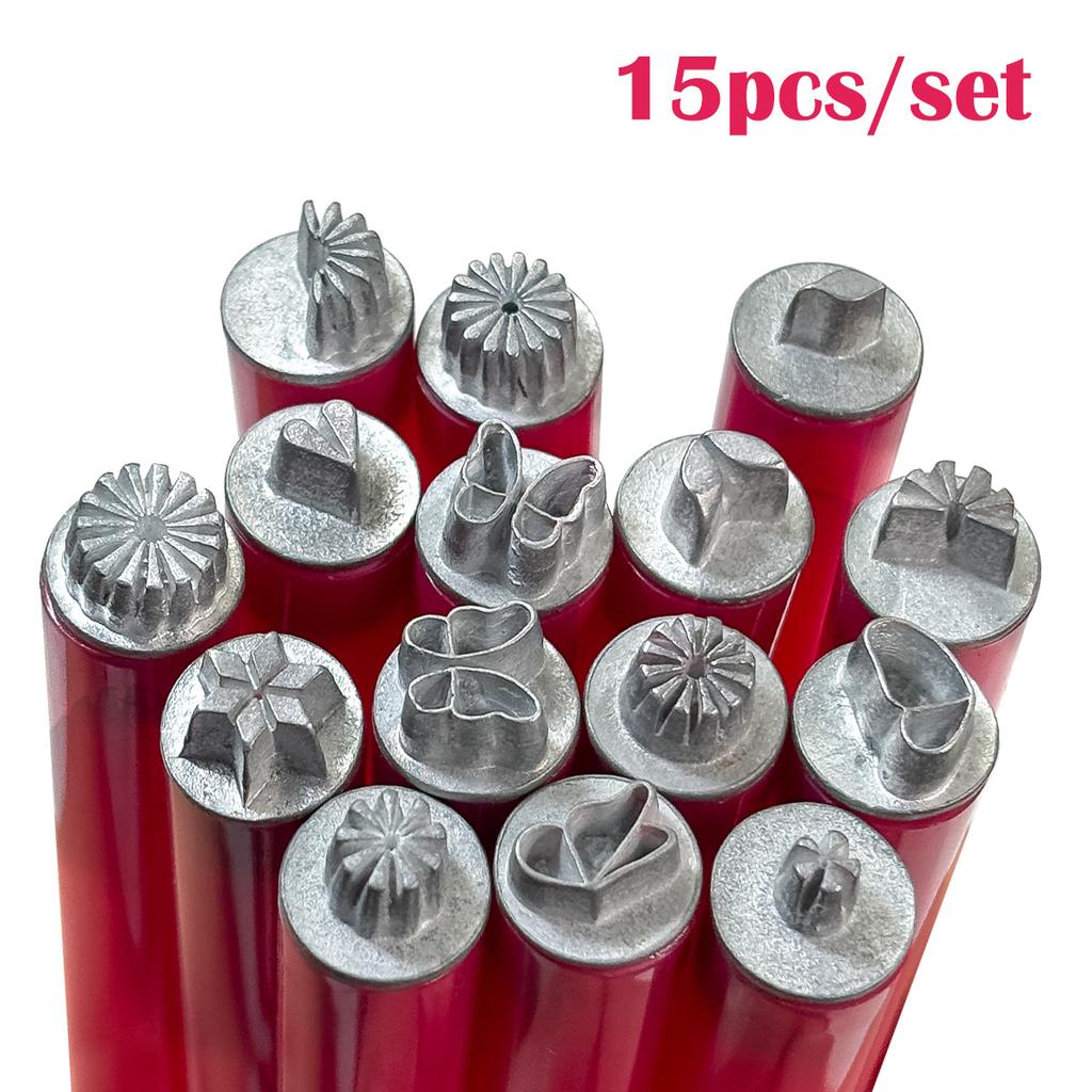 6/10/15 Pcs Professional Chic Nail Art Stamping Pen Set 9D Daisy/Star/Butterfly/Heart Metal NailTemplate DIY Nail Painting Tool