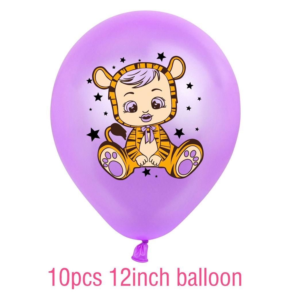 Theme Birthday Party Banner Cake Topper Balloon Gift Baby